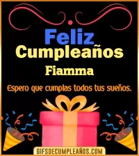 Mensaje de cumpleaños Fiamma